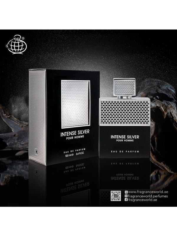 Intense Silver Pour Homme eau de parfum for men 100ml by Fragrance World