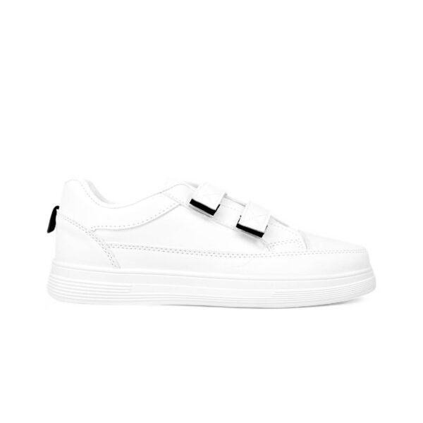 SPT472 Classic White Velcro Sneakers – Effortless Comfort & Minimalist Style