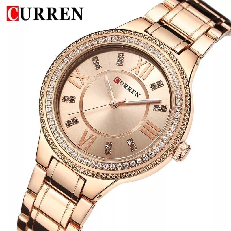 LADIES CURREN 9004 BLACK ROSE-GOLD SILVER
