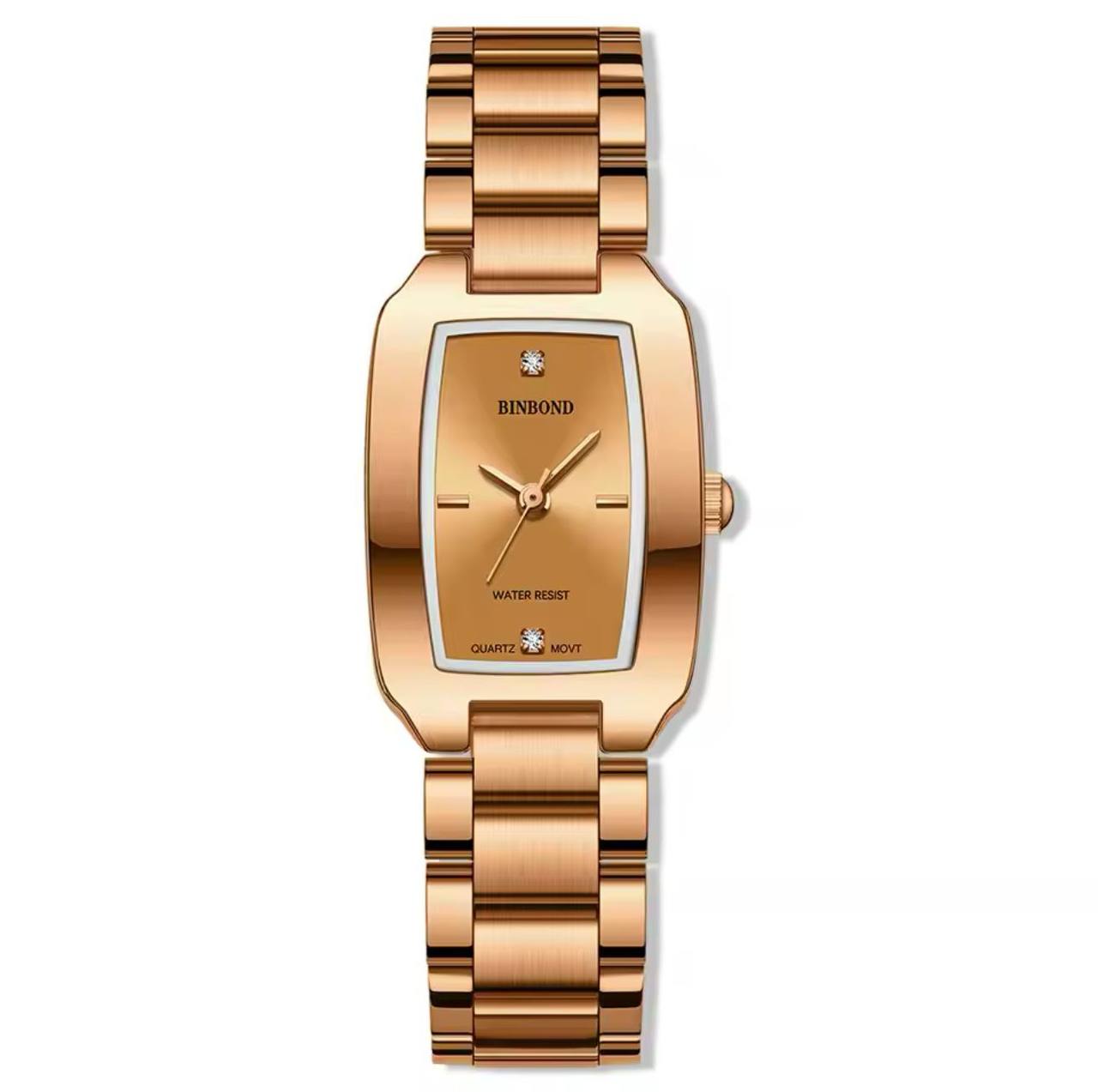 BINBOND LADIES WATER RESISTANT BATTERY POWERED NON FADE STEEL POLISH AND ENQUIRIES