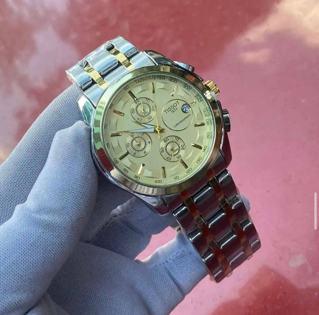 TISSOT CHRONOGRAPH DATE DISPLAY FULL CHRONOGRAPH WATER RESISTANT STAINLESS STEEL ENQUIRIES