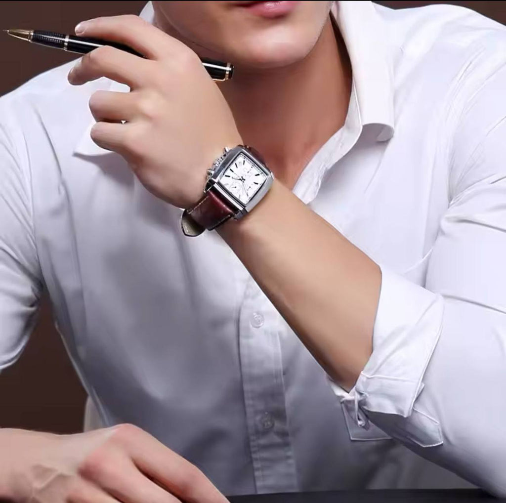 CURREN GENTS WATCH #8362 WATER RESISTANT CHRONOGRAPH MOVEMENT DATE DISPLAY BATTERY POWERED CURREN BRANDED BOX ENQUIRIES