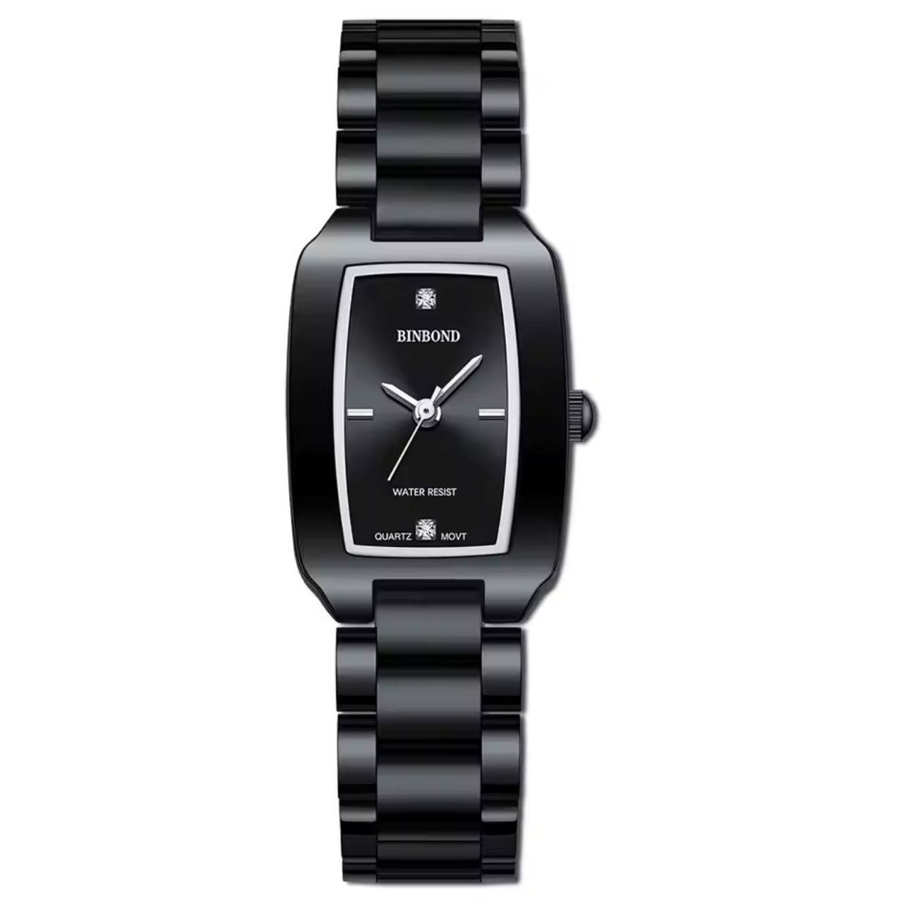 BINBOND LADIES WATER RESISTANT BATTERY POWERED NON FADE STEEL POLISH AND ENQUIRIES