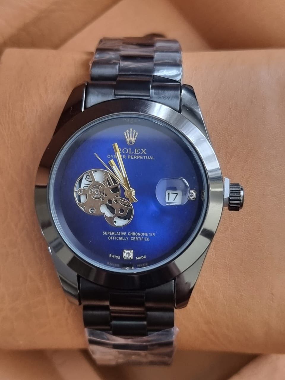 ROLEX X BRACELET BLACK SILVER TWO-TONE GOLD