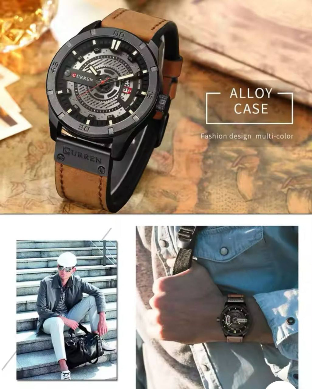 CURREN GENTS 8301 BATTERY POWERED DATE DISPLAY WATER RESISTANT CURREN BRANDED BOX ENQUIRIES