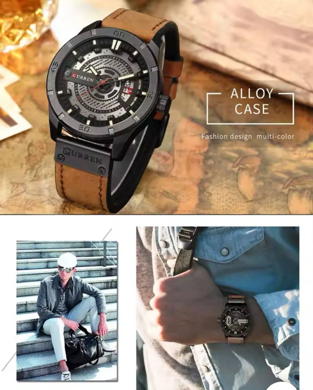 CURREN GENTS 8301 BATTERY POWERED DATE DISPLAY WATER RESISTANT CURREN BRANDED BOX ENQUIRIES