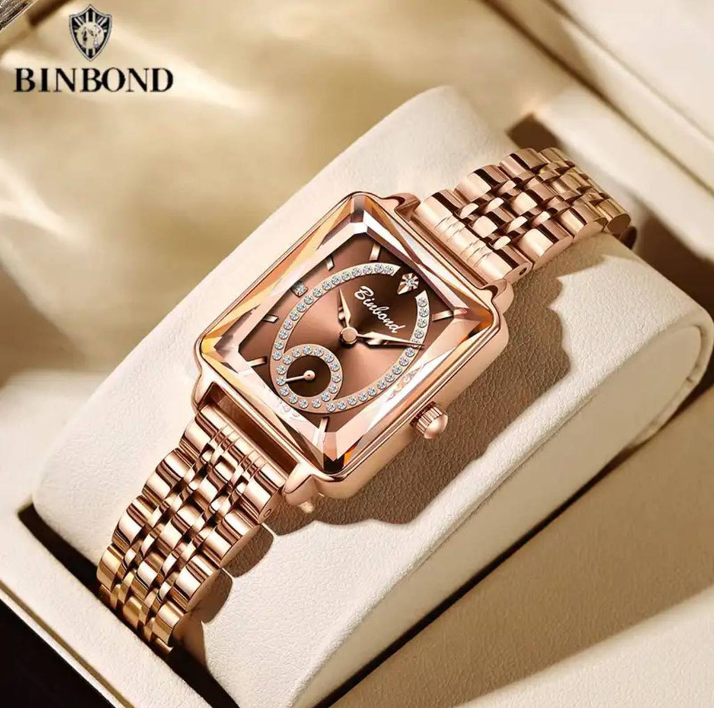 BINBOND LADIES WATER RESISTANT BATTERY POWERED NON FADE STEEL POLISH AND ENQUIRIES