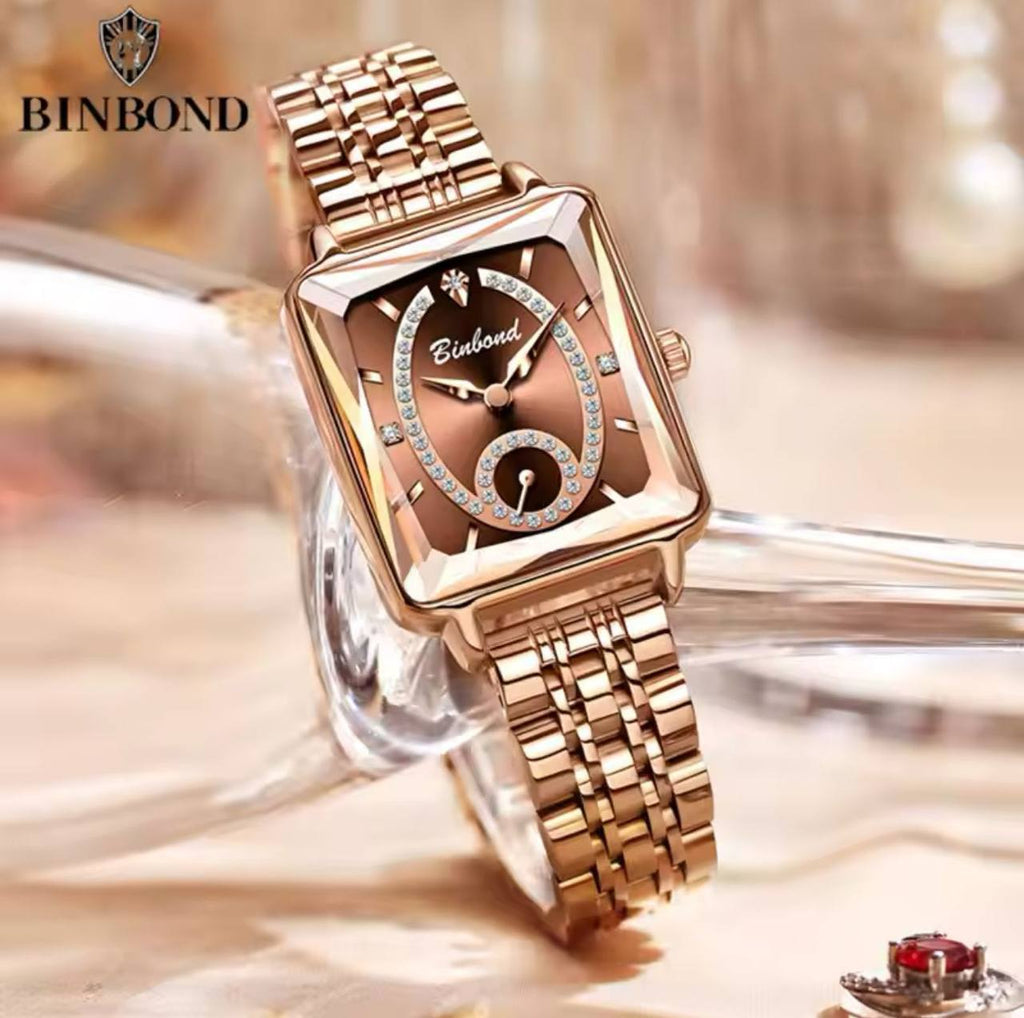 BINBOND LADIES WATER RESISTANT BATTERY POWERED NON FADE STEEL POLISH AND ENQUIRIES