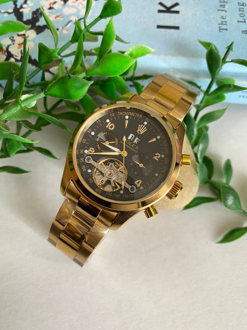 ROLEX AUTOMATIC CHRONOGRAPH WATER RESISTANT DATE DISPLAY