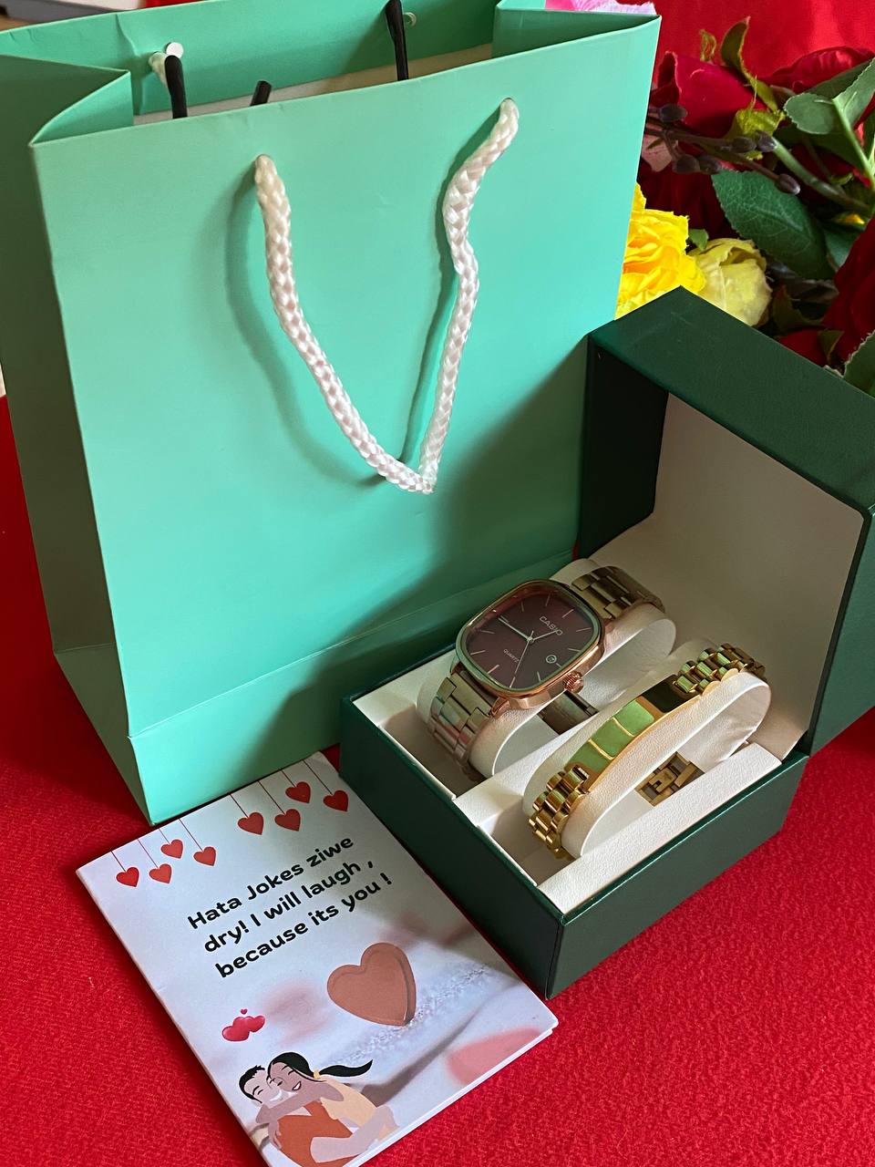 MEN VALENTINES PACKAGE WATCH ENGRAVABLE BRACELET PREMIUM BOX CARD&BAG ENQUIRIES