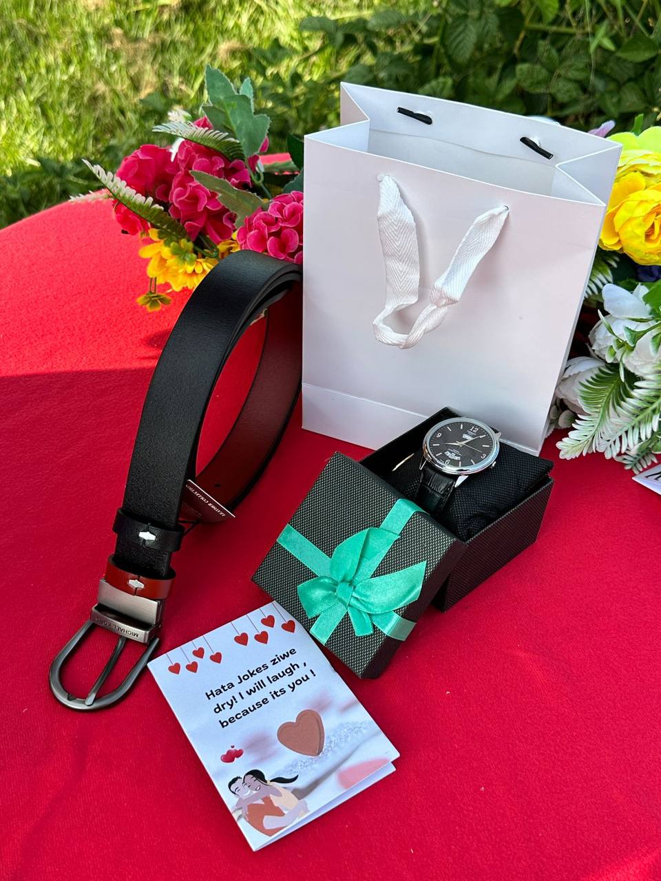 MEN VALENTINES SALE � DOUBLE SIDED BELT LEATHER MEN WATCH BOX GIFT CARD GIFT BAG ENGRAVING SERVICES AND ENQUIRIES