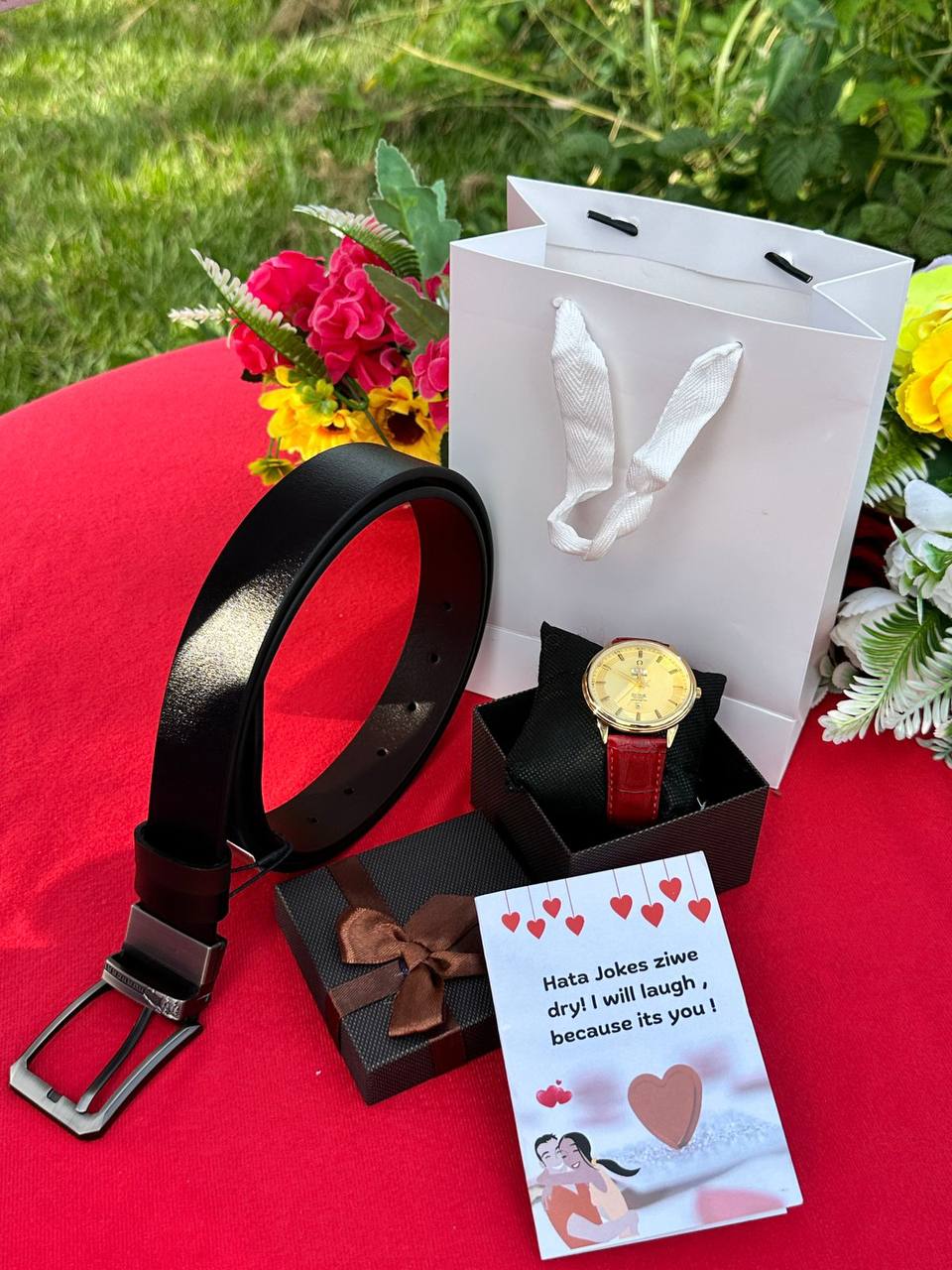 MEN VALENTINES SALE � DOUBLE SIDED BELT LEATHER MEN WATCH BOX GIFT CARD GIFT BAG ENGRAVING SERVICES AND ENQUIRIES