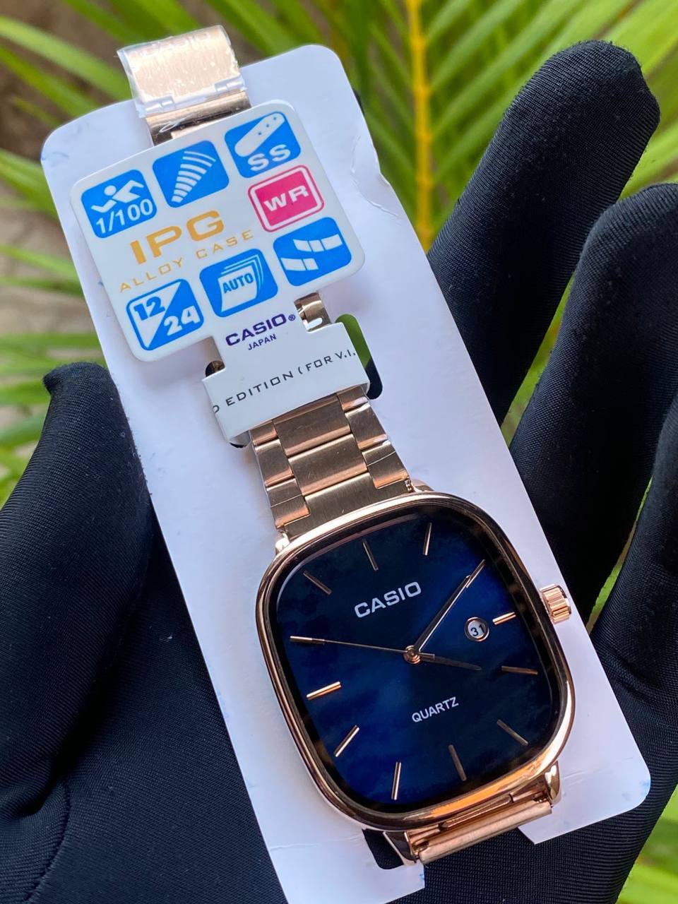 CASIO SQUARE UNISEX DATE DISPLAY WATER RESISTANT BATTERY POWERED CASIO BRANDED BOX