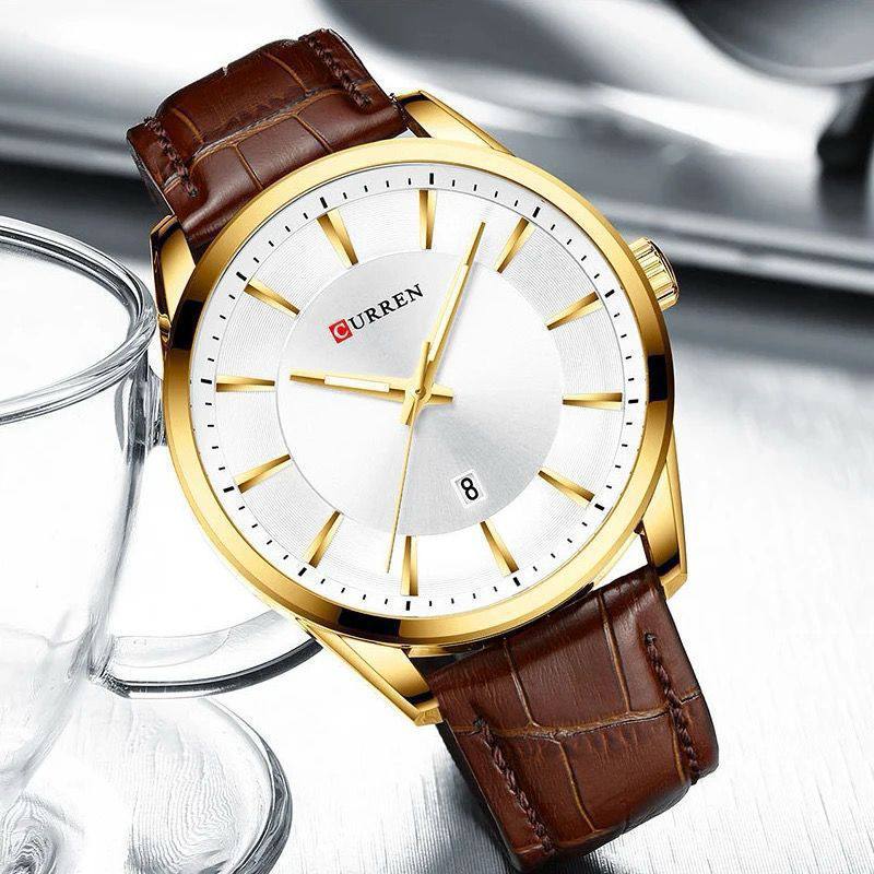 CURREN GENTS WATCH #8365 WATER RESISTANT DATE DISPLAY BATTERY POWERED CURREN BRANDED BOX ENGRAVING SERVICES ENQUIRIES