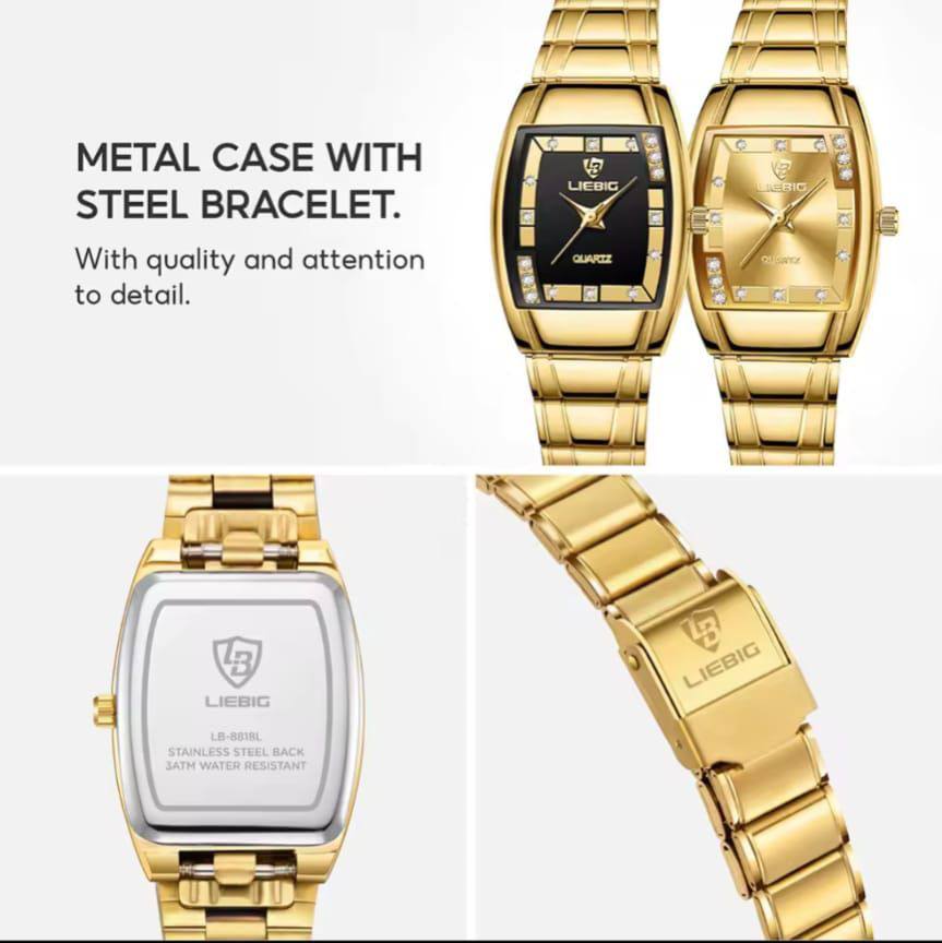 LIEBIG LADIES L8818 WATER RESISTANT BATTERY POWERED NON FADE STEEL POLISH AND ENQUIRIES