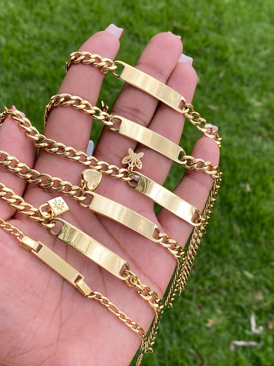 ENGRAVABLE LADIES BRACELETS STAINLESS STEEL GOLD ONLY ENQUIRIES 0791413303