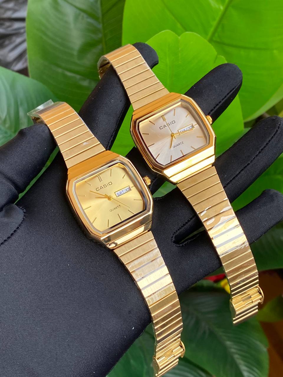 CASIO SQUARE DAY & DATE DATE & DAY DISPLAY WATER RESISTANT BATTERY POWERED CASIO BRANDED BOX ENGRAVING SERVICES