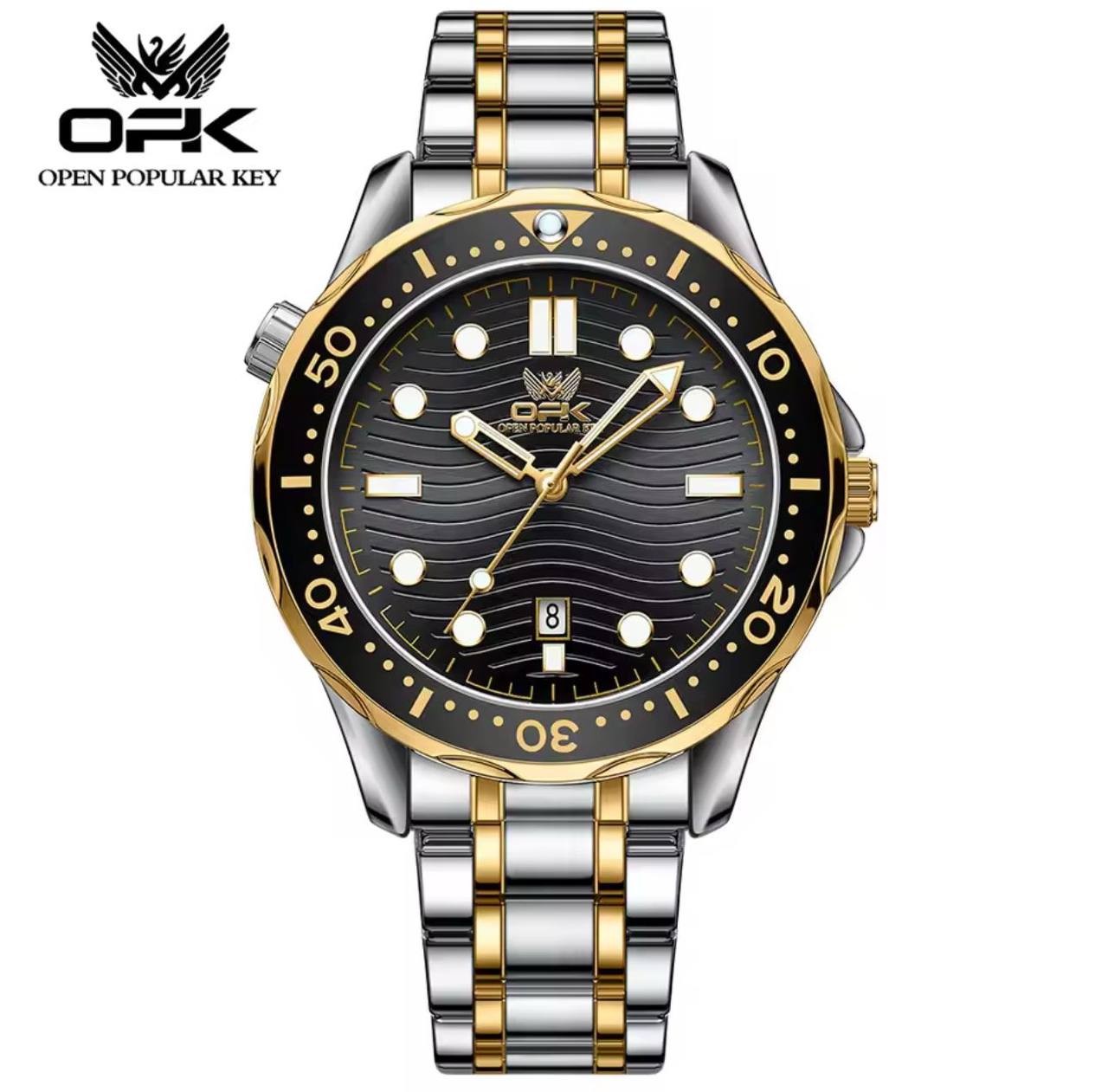 ‼ BRAND ALERT ‼ OPK GENTS WATCH #8152 DATE DISPLAY STAINLESS STEEL BATTERY POWERED WATER RESISTANT 3 COLOR OPTIONS ENGRAVING SERVICES ENQUIRIES ACCRA TRADE CENTRE 2ND FLOOR SF 21