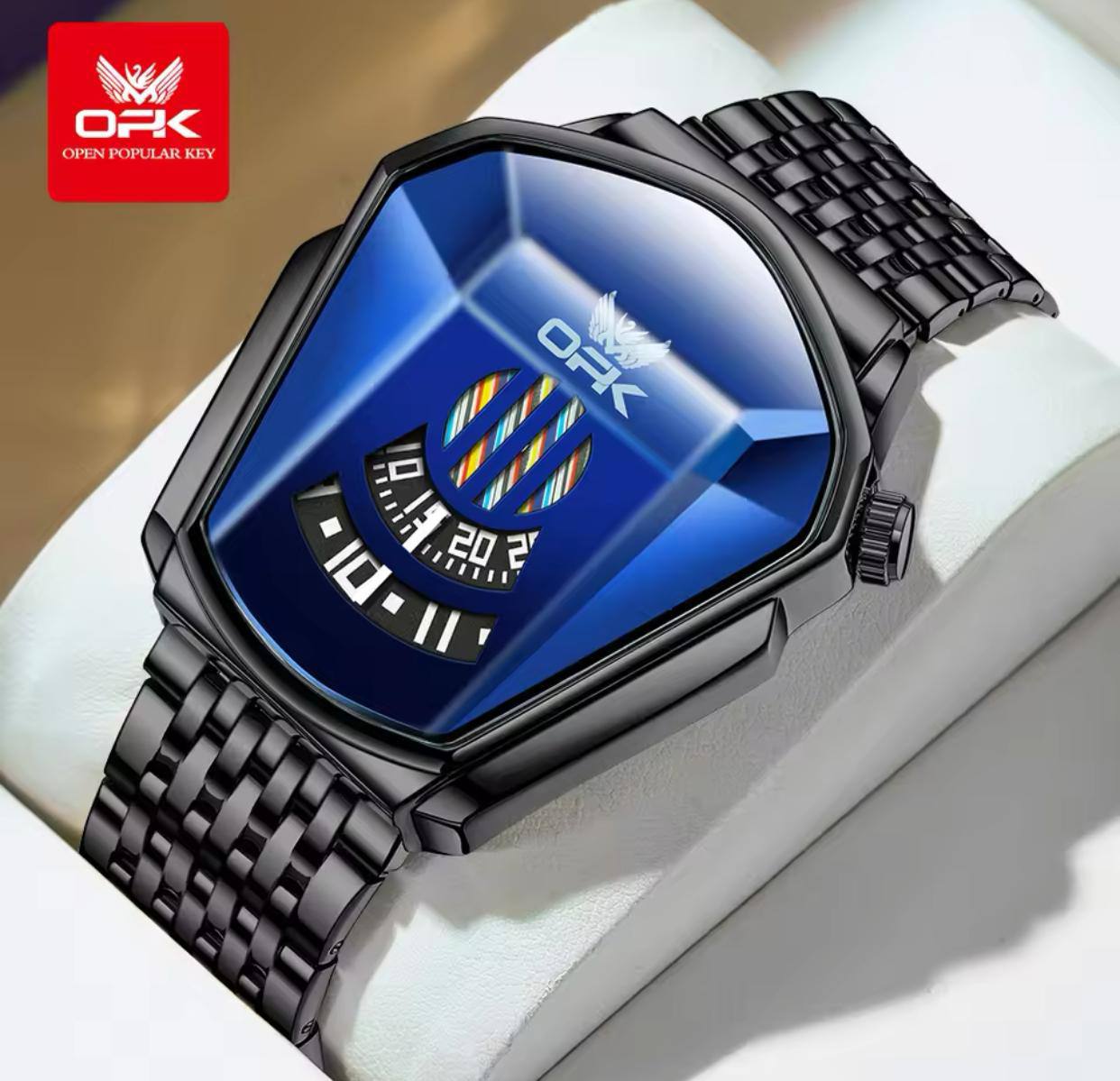 ‼ BRAND ALERT ‼ OPK GENTS WATCH #8172 STAINLESS STEEL BATTERY POWERED WATER RESISTANT 3 COLOR OPTIONS ENGRAVING SERVICES ENQUIRIES ACCRA TRADE CENTRE 2ND FLOOR SF 21