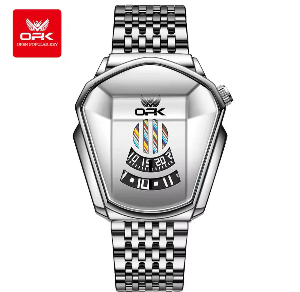 ‼ BRAND ALERT ‼ OPK GENTS WATCH #8172 STAINLESS STEEL BATTERY POWERED WATER RESISTANT 3 COLOR OPTIONS ENGRAVING SERVICES ENQUIRIES ACCRA TRADE CENTRE 2ND FLOOR SF 21