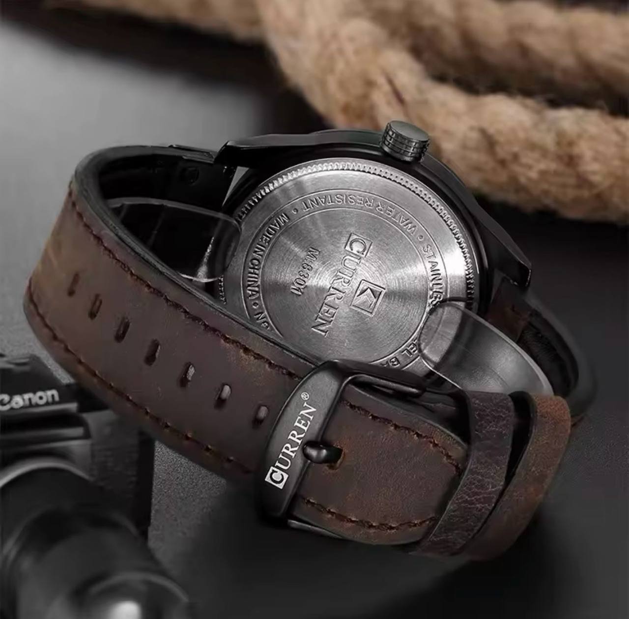 CURREN GENTS 8301 BATTERY POWERED DATE DISPLAY WATER RESISTANT ENGRAVING SERVICES CURREN BRANDED BOX ENQUIRIES