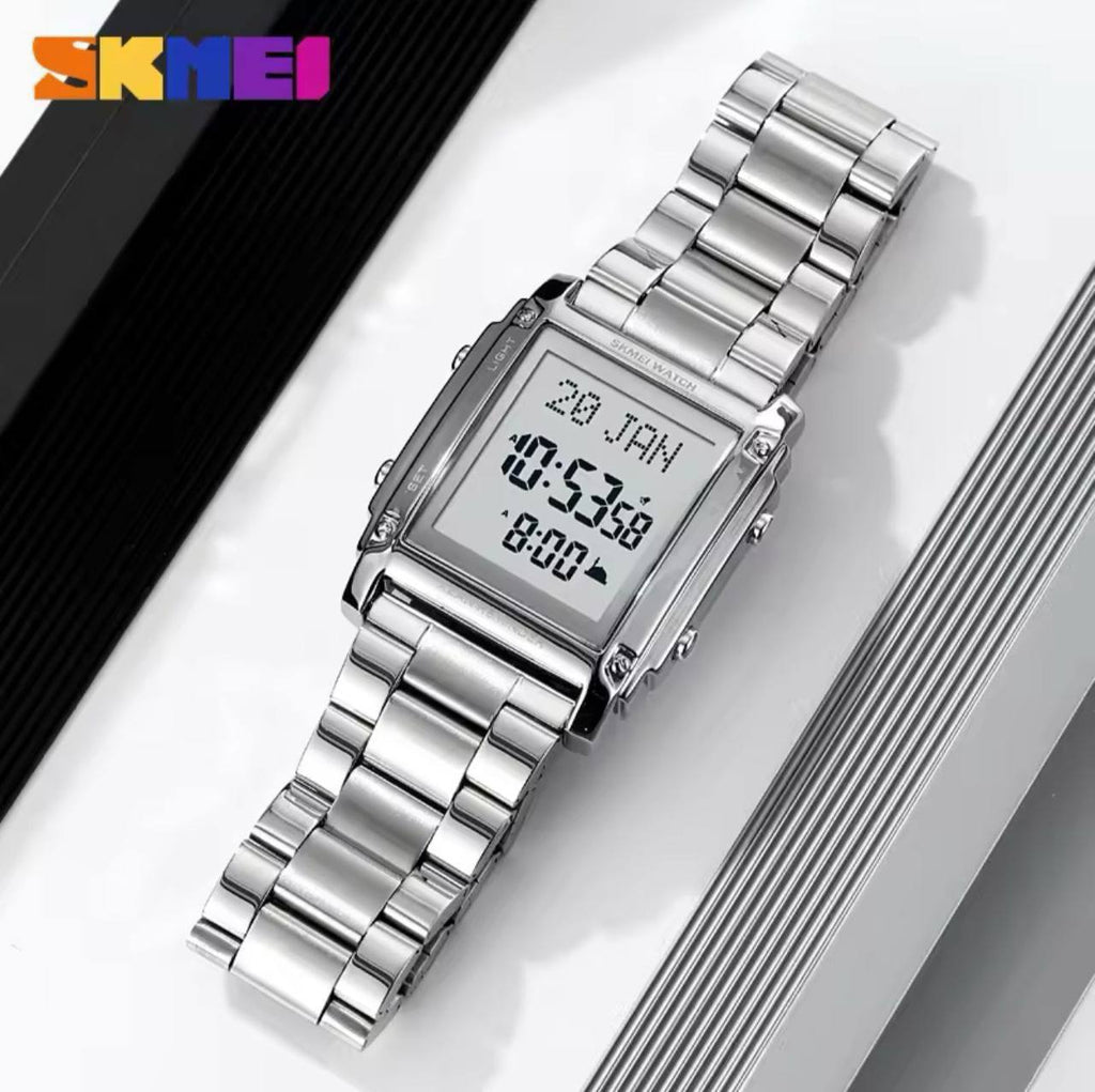 CASIO CHRONOGRAPH STAINLESS STEEL FUNCTIONAL MOONPHASE CHRONOGRAPH FUNCTIONAL WATER RESISTANT NON FADE CASIO BOX