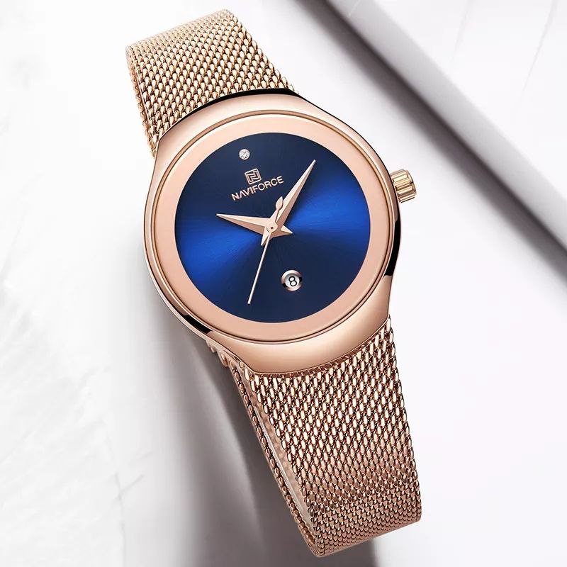 NAVIFORCE LADIES #NF5004# ADJUSTABLE MESH STRAP WATER RESISTANT