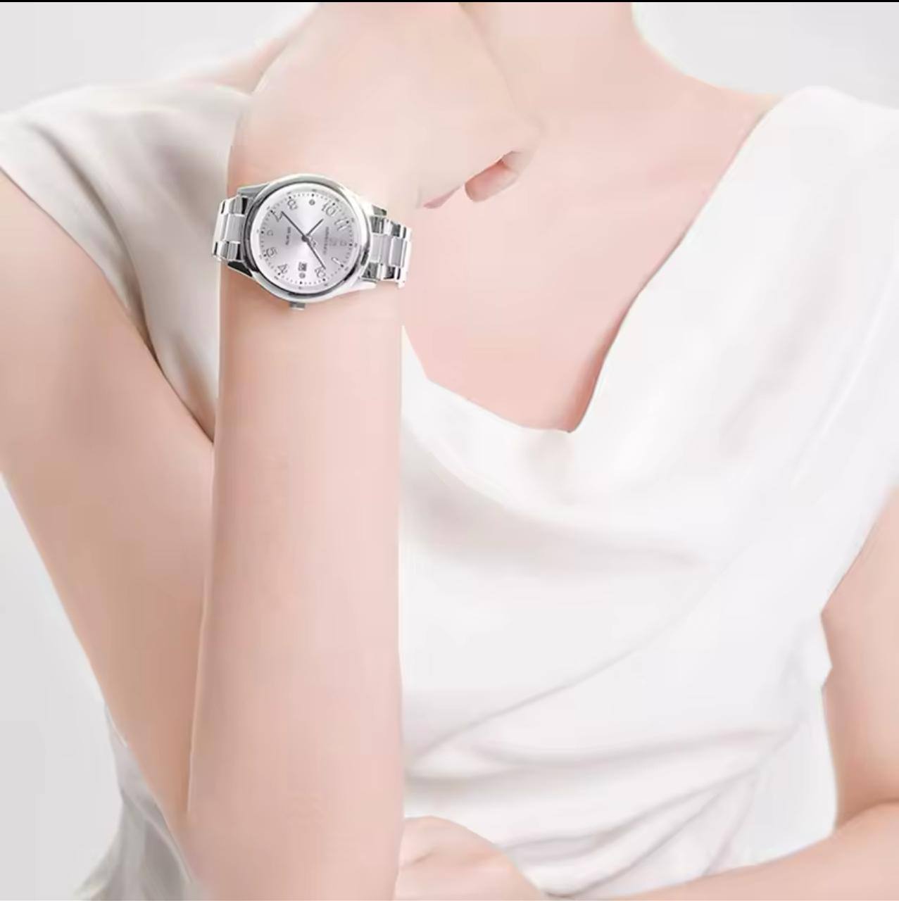 NAVIFORCE LADIES #NF5059 STAINLESS STEEL WATER RESISTANT BATTERY POWERED QUARTZ CALENDER 5 COLOR OPTIONS ENGRAVING SERVICES ENQUIRIES