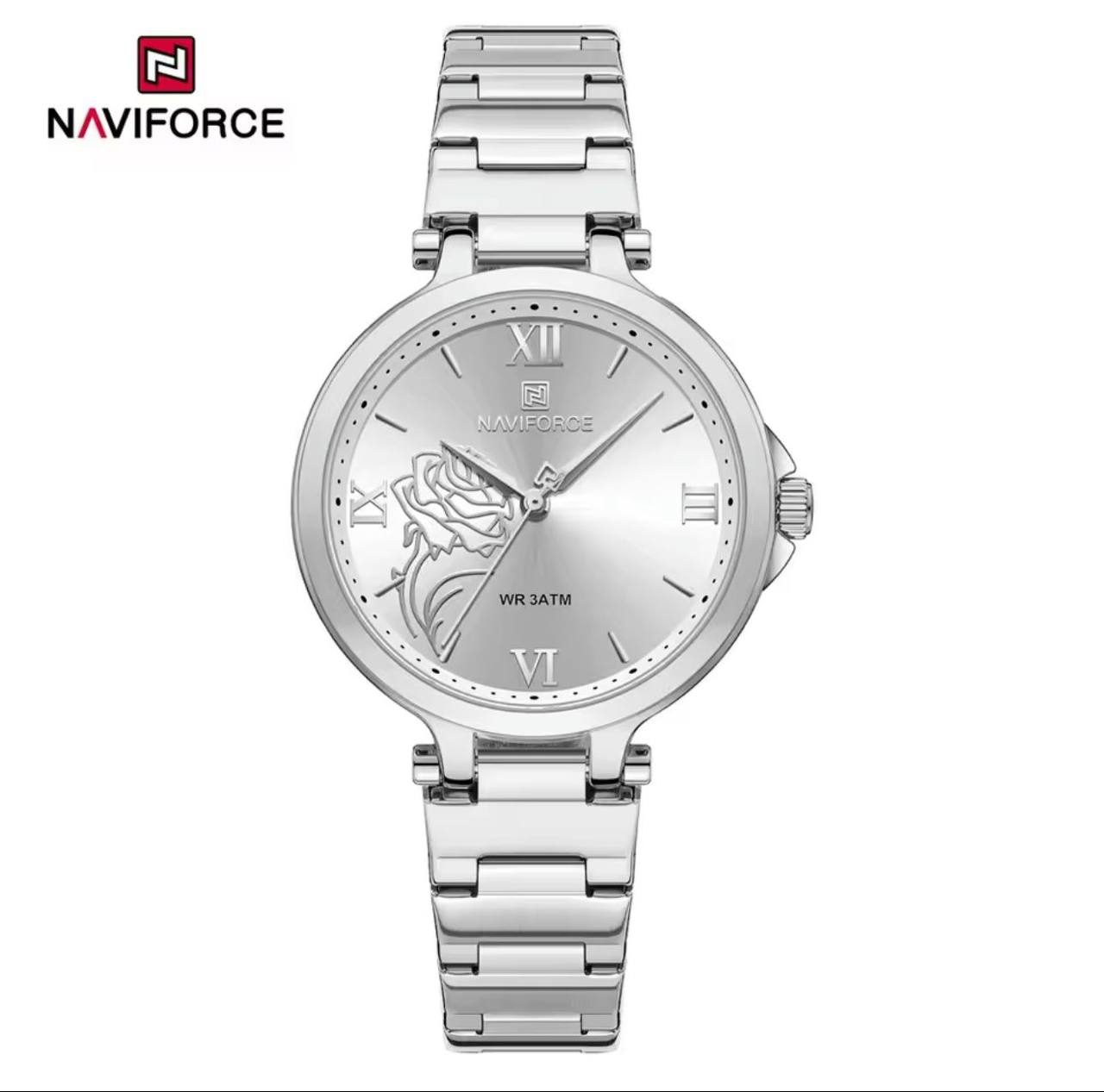 NAVIFORCE LADIES #NF5060 STAINLESS STEEL WATER RESISTANT BATTERY POWERED 6 COLOR OPTIONS ENGRAVING SERVICES ENQUIRIES
