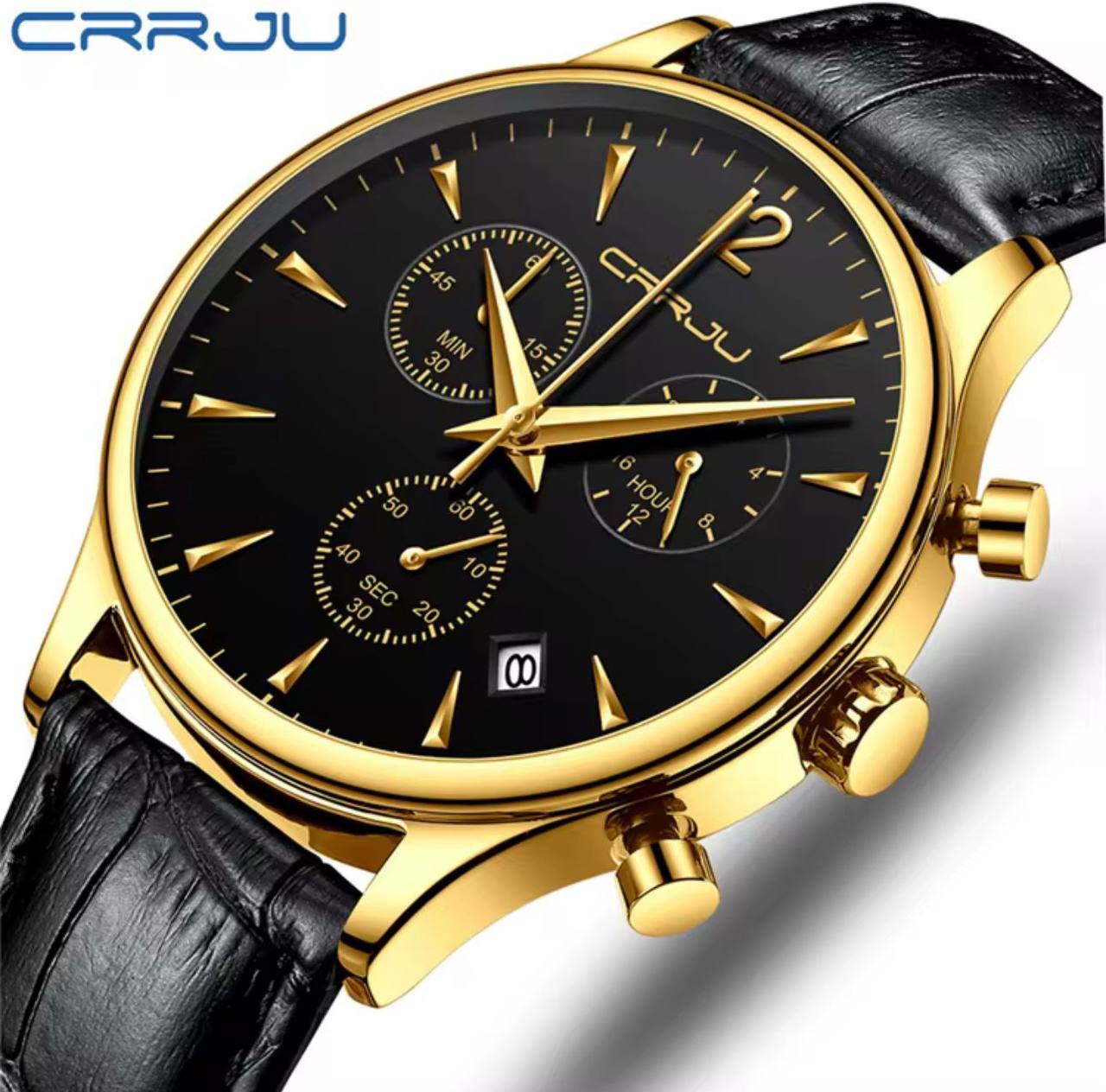 ARRIVALS CRRJU GENTS WATCH DATE DISPLAY WATER RESISTANT STAINLESS STEEL BATTERY POWERED ⃣3 COLOR OPTIONS ENGRAVING SERVICES ENQUIRIES