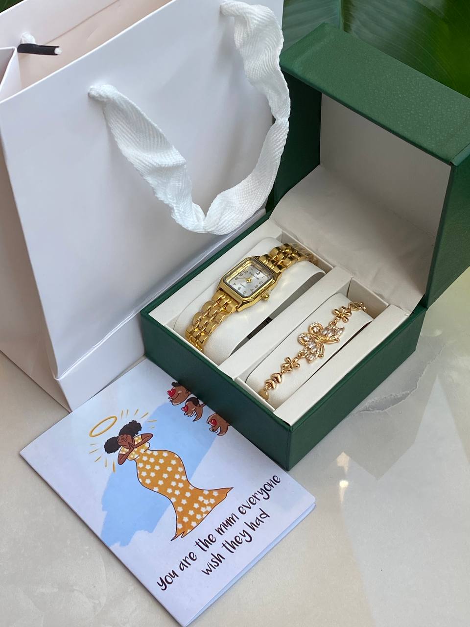 MOTHERS DAY GIFT PACK WATCH BRACELET GIFT CARD TWIN BOX GIFT BAG WE OFFER ENGRAVING SERVICES (A MESSAGE MUM ON ITEMS)