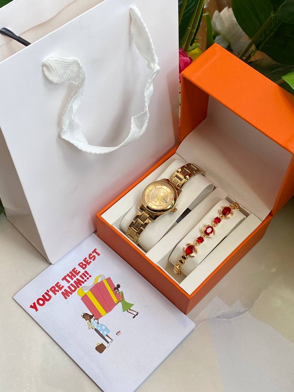 MOTHERS DAY GIFT PACK‍🦳 WATCH BRACELET CARD,BOX AND BAG ENGRAVING SERVICES FROM AND ENQUIRIES