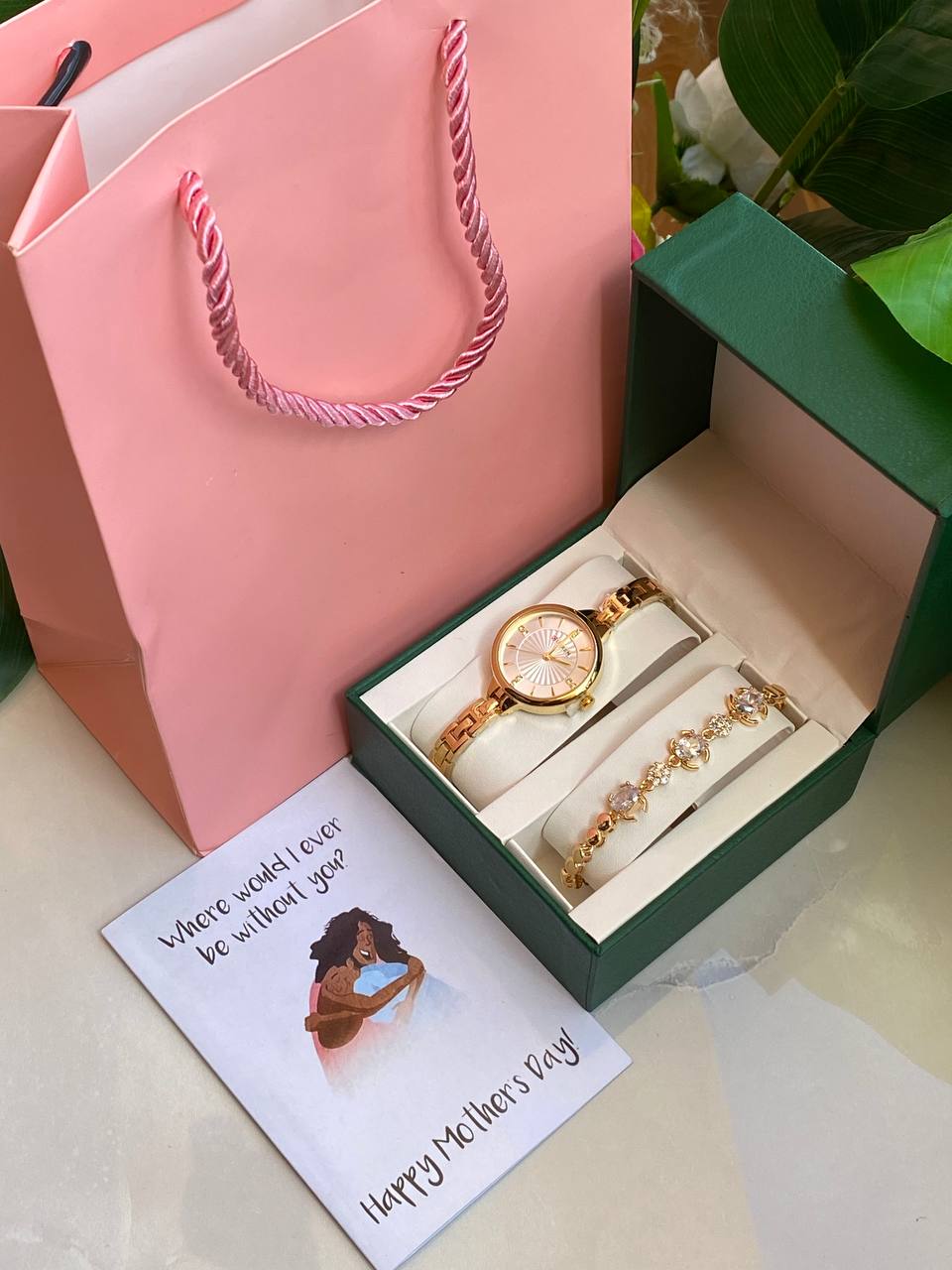 MOTHERS DAY GIFT PACK‍🦳 WATCH BRACELET CARD,BOX AND BAG ENGRAVING SERVICES FROM AND ENQUIRIES