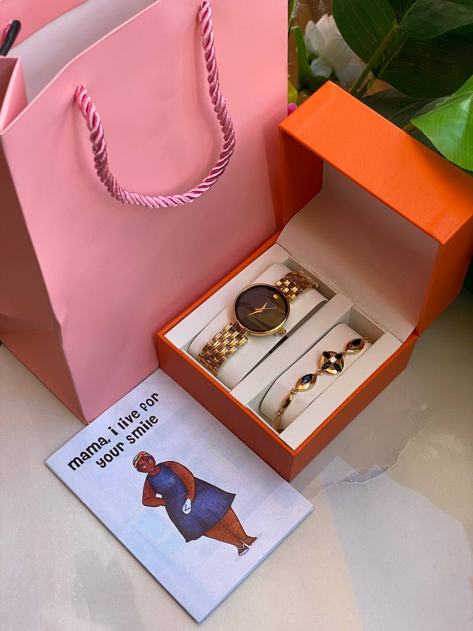 MOTHERS DAY GIFT PACK‍🦳 WATCH BRACELET CARD,BOX AND BAG ENGRAVING SERVICES FROM AND ENQUIRIES