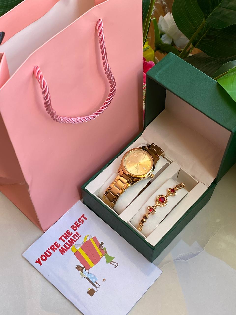 MOTHERS DAY GIFT PACK‍🦳 WATCH BRACELET CARD,BOX AND BAG ENGRAVING SERVICES FROM AND ENQUIRIES