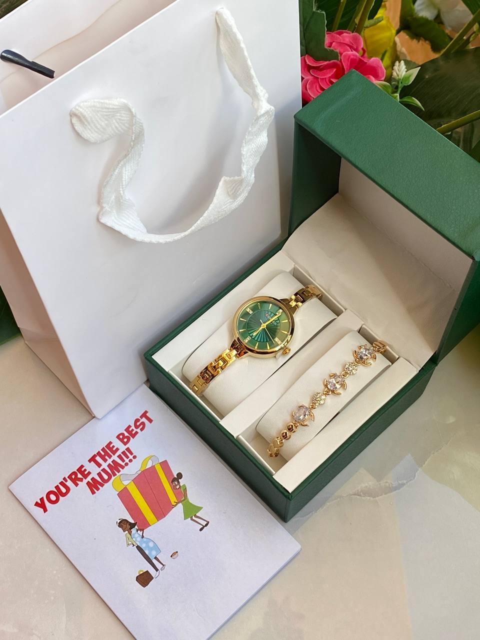 MOTHERS DAY GIFT PACK‍🦳 WATCH BRACELET CARD,BOX AND BAG ENGRAVING SERVICES FROM AND ENQUIRIES