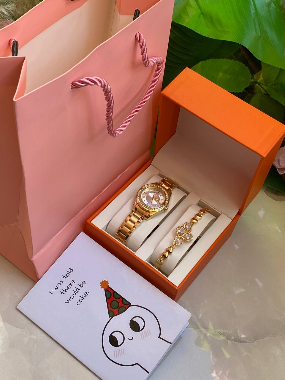 HAPPY BIRTHDAY X ANNIVERSARY GIFT LADIES GIFT SET WATCH BRACELET BOX,BAG & CARD ENGRAVING SERVICES & ENQUIRIES
