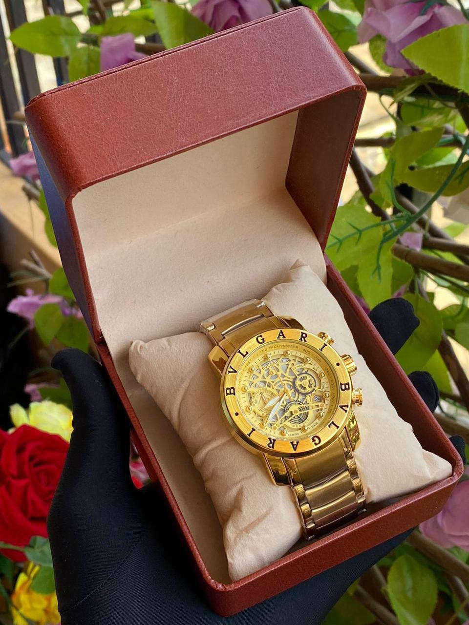 BVLGARI CHRONOGRAPH FULL CHRONOGRAPH DATE DISPLAY WATER RESISTANT BATTERY POWERED EXECUTIVE BOX