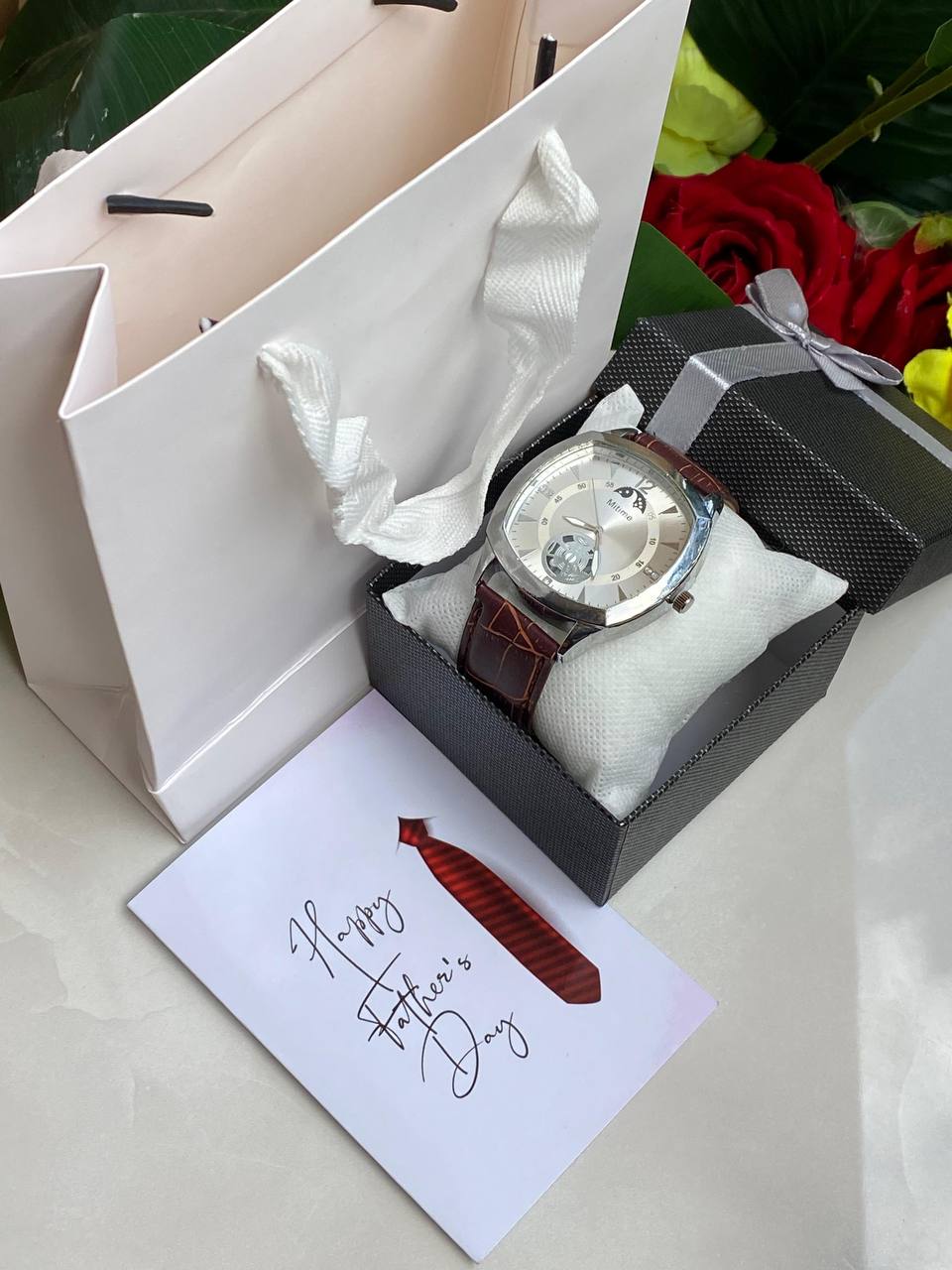 FATHERS DAY GIFT WATCH BOX CARD & BAG AND ENQUIRIES