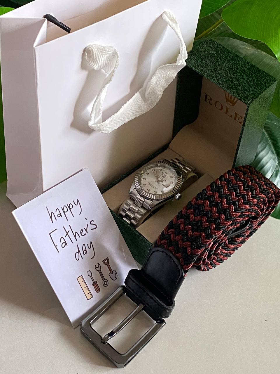 FATHERS DAY GIFT ROLEX SET ROLEX WATCH X BOX BELT CARD & BAG AND ENQUIRIES