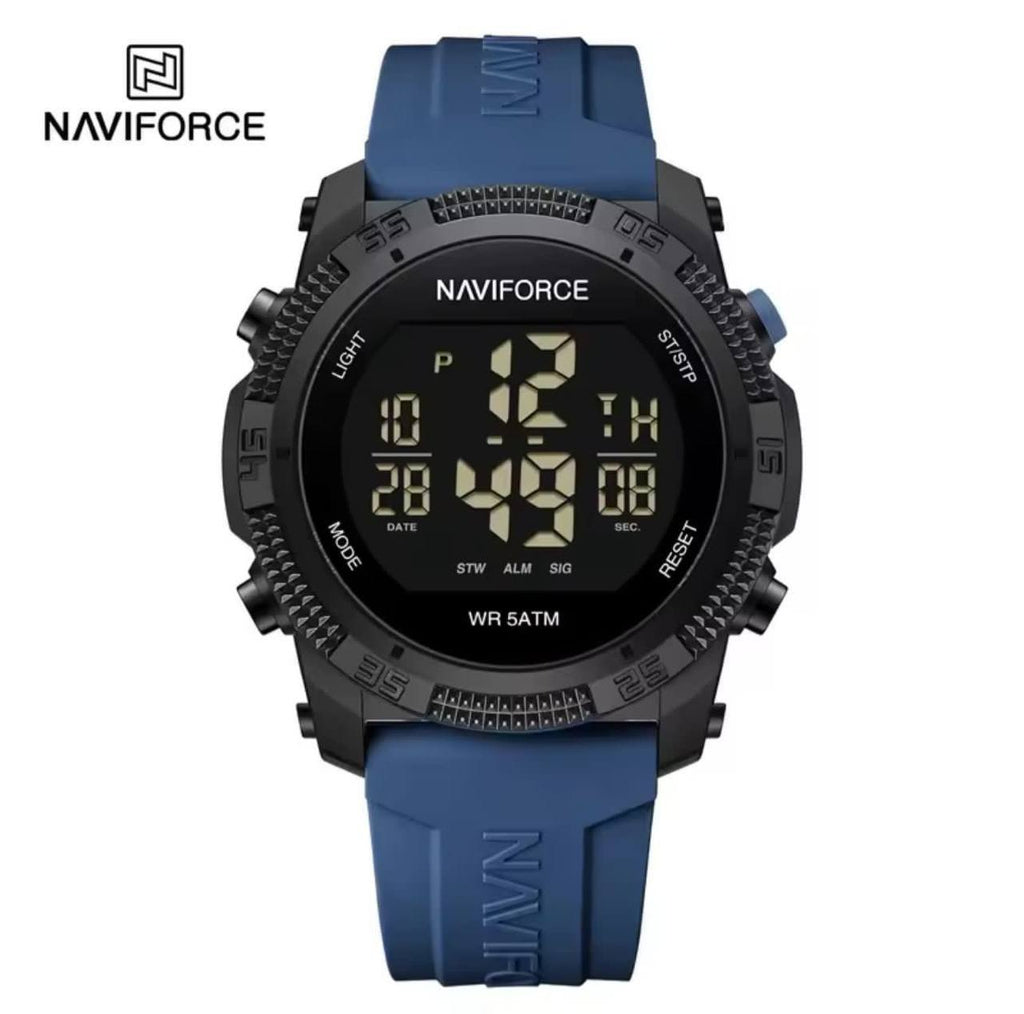 NAVIFORCE NF7104 4 COLOURS UNISEX LCD DIGITAL WATER RESISTANT:3ATM SILICON STRAP ACRYLIC FASHION SPORT WATCH ENGRAVING FROM & ENQUIRIES