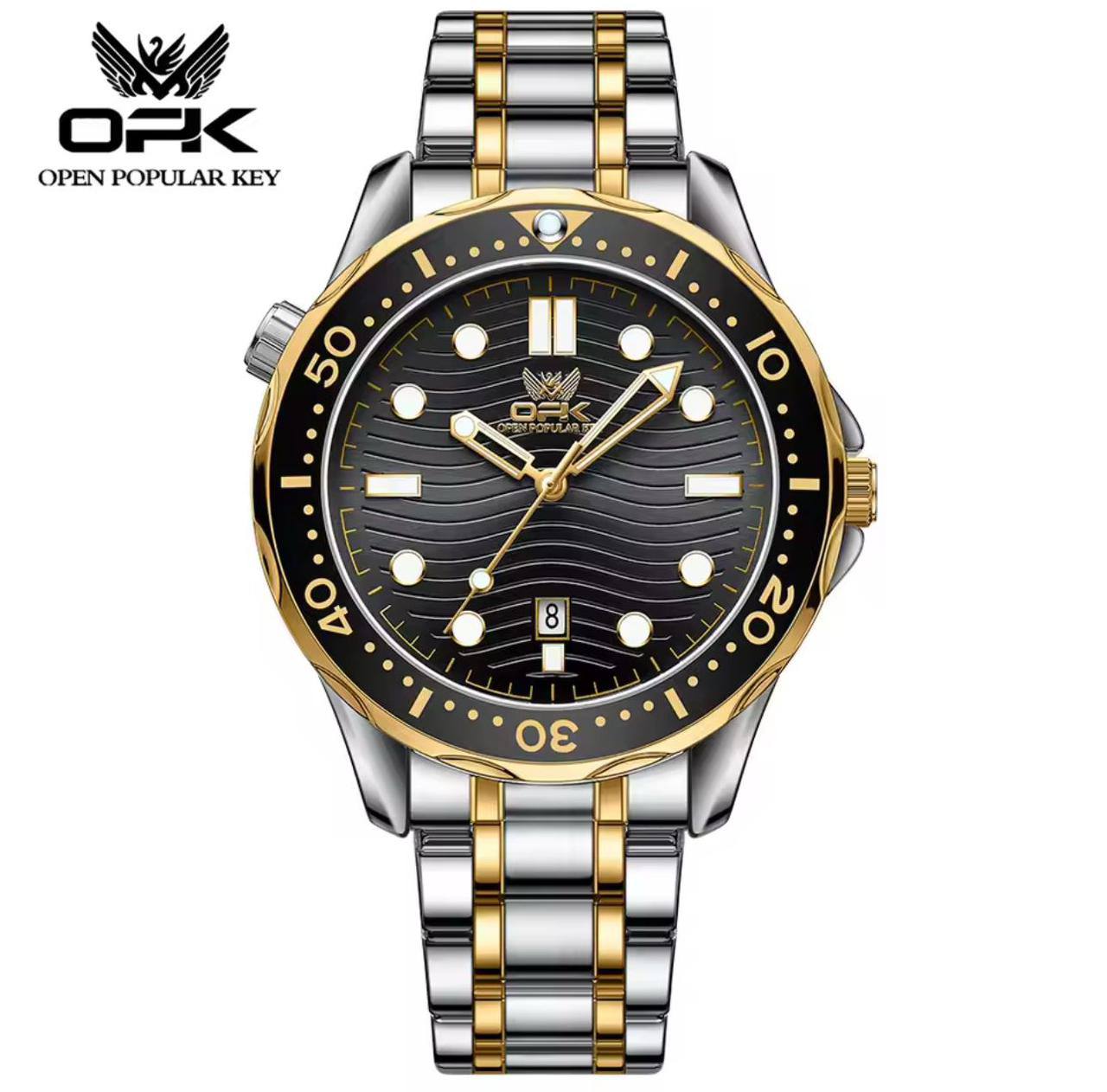 ‼ ‼ OPK GENTS WATCH #8152 DATE DISPLAY STAINLESS STEEL BATTERY POWERED WATER RESISTANT 3 COLOR OPTIONS ENGRAVING SERVICES ENQUIRIES ACCRA TRADE CENTRE 2ND FLOOR SF 21