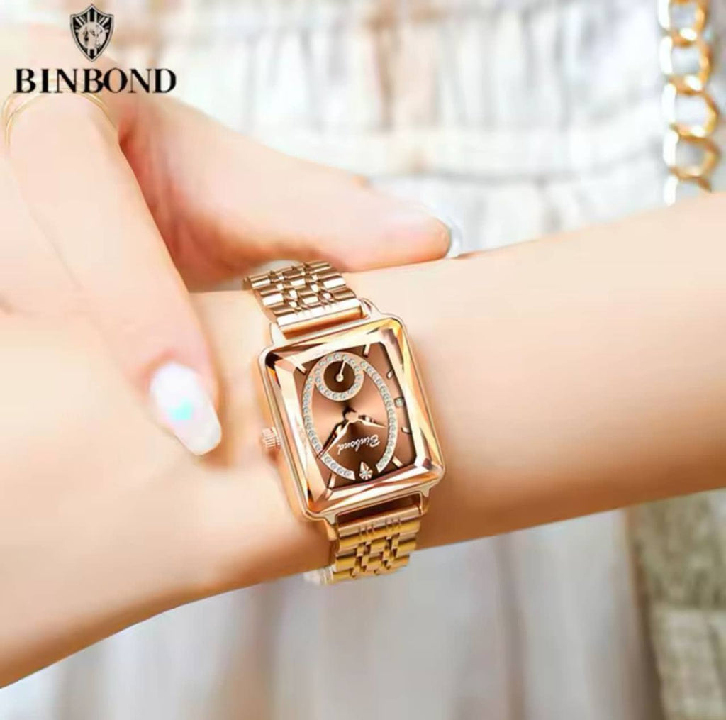 BINBOND LADIES WATER RESISTANT BATTERY POWERED NON FADE STEEL POLISH ENGRAVING SERVICES AND ENQUIRIES