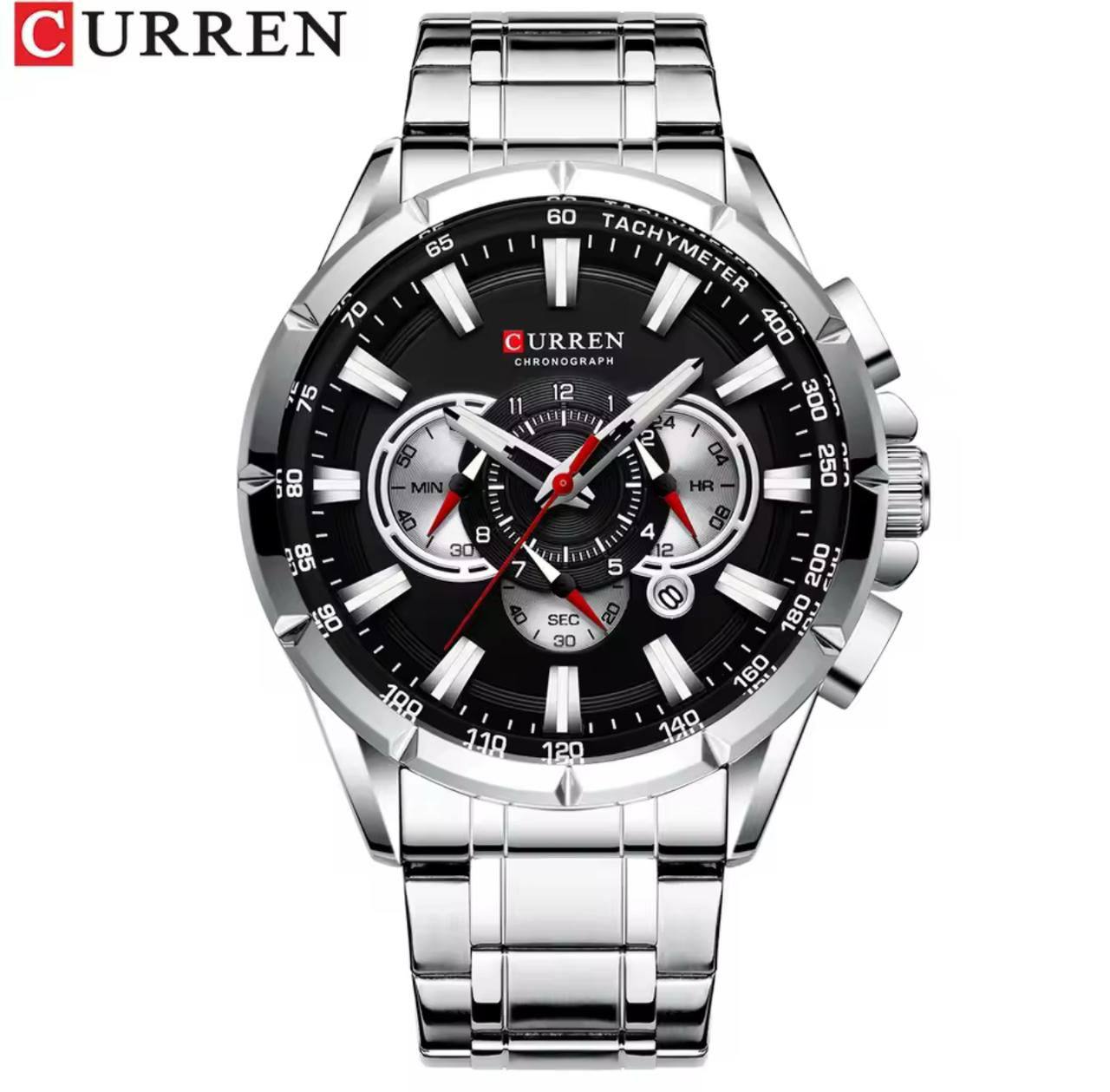 CURREN GENTS #8363 WATER RESISTANT BATTERY POWERED DATE DISPLAY CHRONOGRAPH MOVEMENT LUMINOUS 2 COLOR OPTIONS CURREN BRANDED BOX ENQUIRIES
