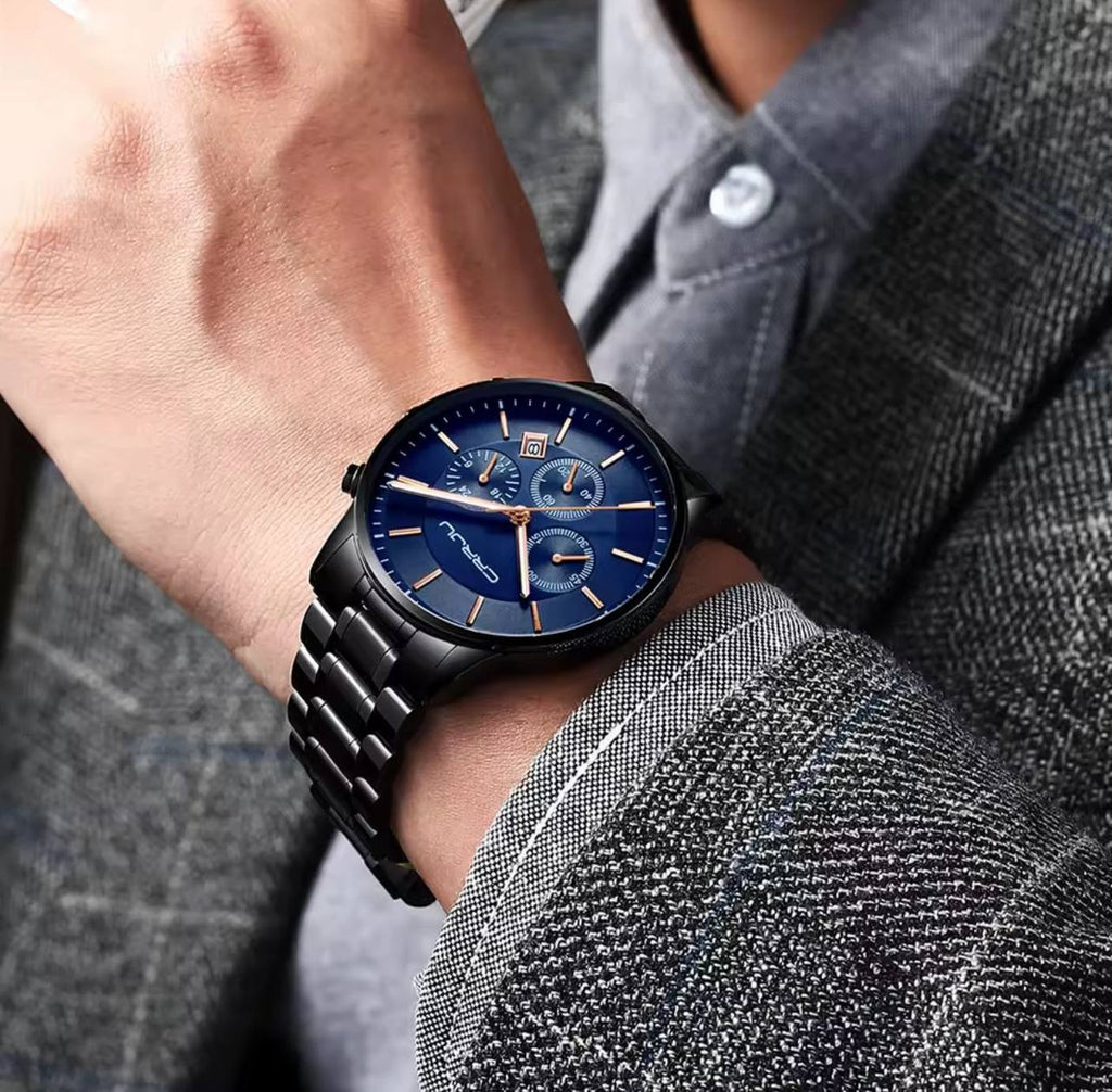 ORUSS MEN DAY & DATE WATCH DATE DISPLAY STAINLESS STEEL BATTERY POWERED WATER RESISTANT ENGRAVING SERVICES ENQUIRIES