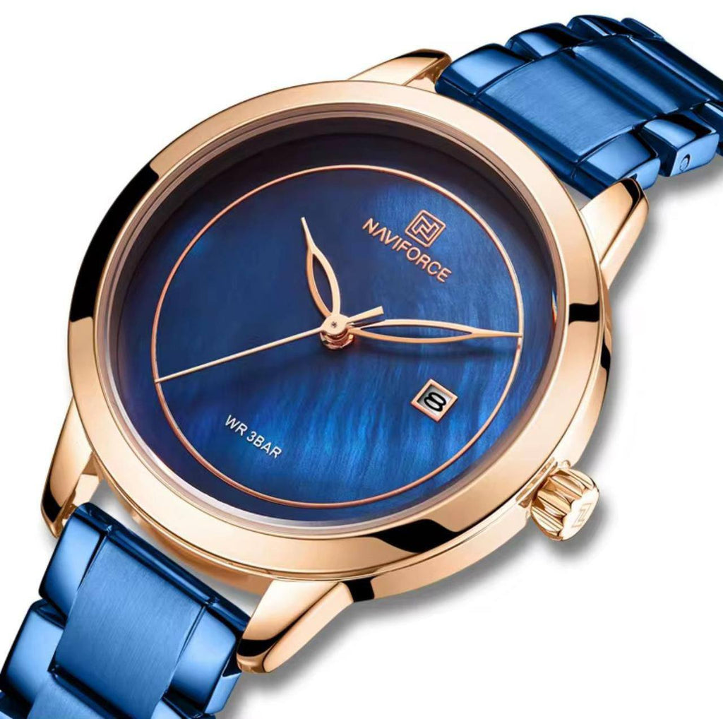 NAVIFORCE LADIES #NF5008 DATE DISPLAY WATER RESISTANT STAINLESS STEEL ENQUIRIES