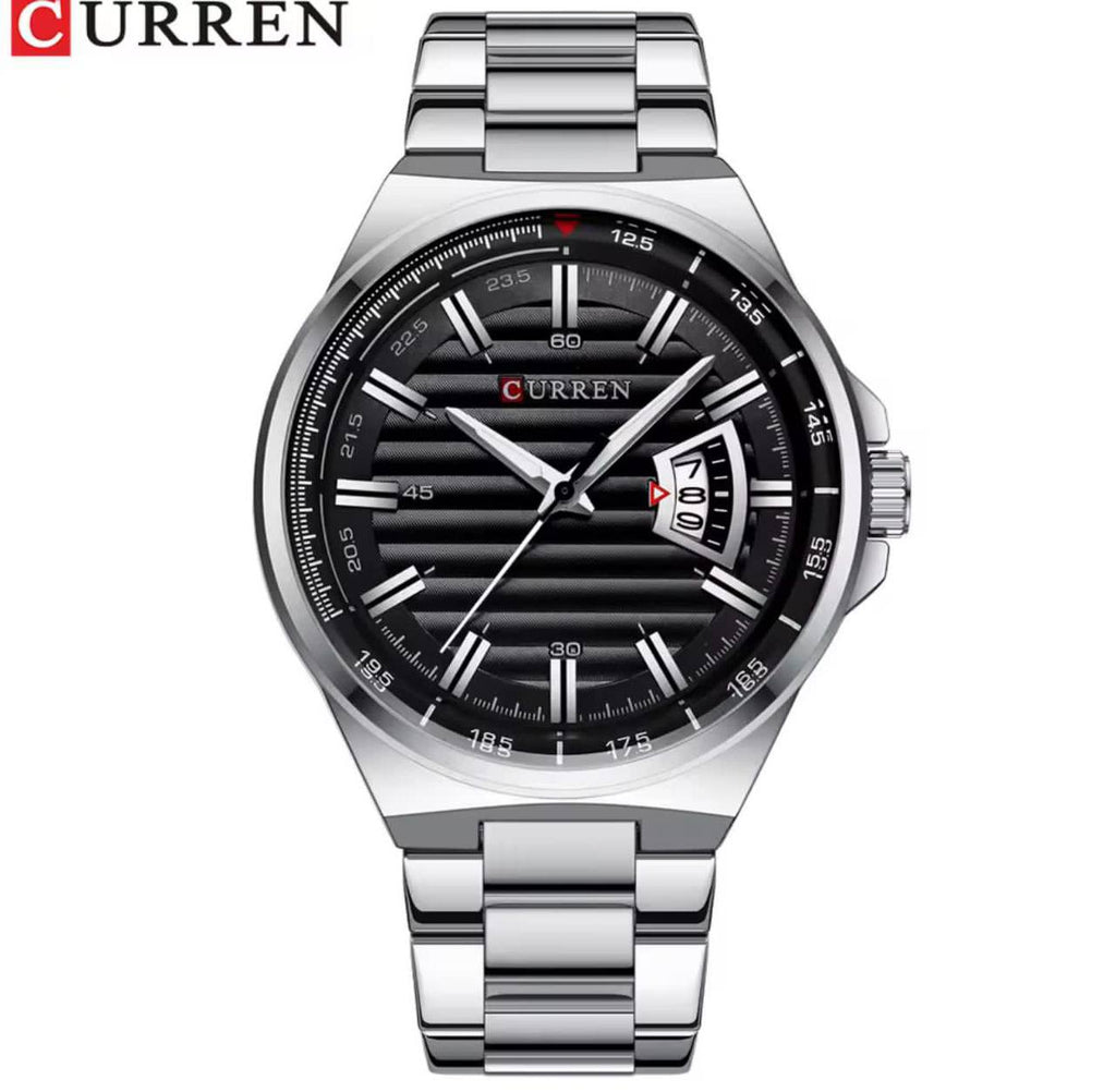 CURREN GENTS 8375 BATTERY POWERED DATE DISPLAY WATER RESISTANT CURREN BRANDED BOX ENGRAVING SERVICES ENQUIRIES
