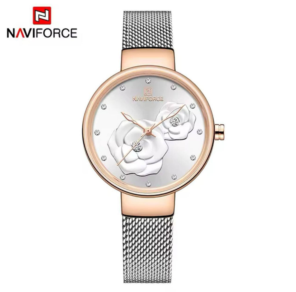 NAVIFORCE LADIES #NF5013 ADJUSTABLE MESH STRAP WATER RESISTANT ENGRAVING SERVICES FROM ENQUIRIES