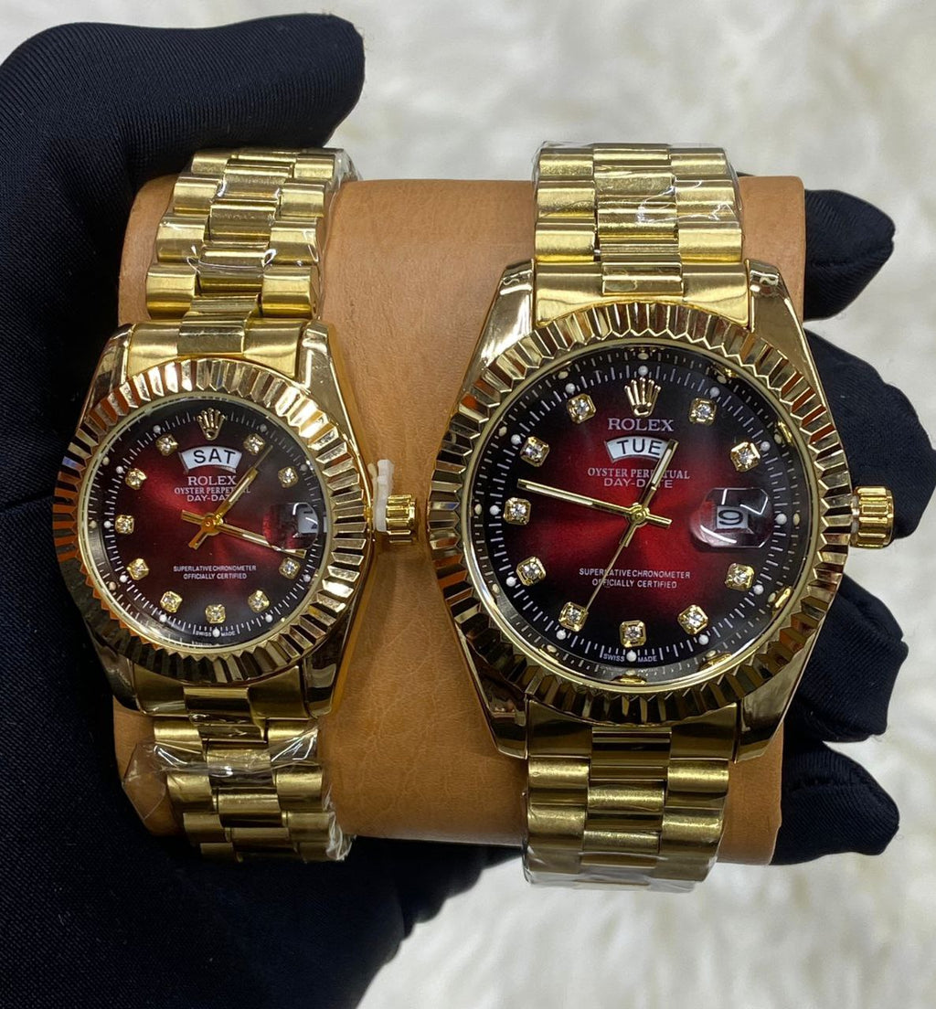 ROLEX COUPLE SETS DAY AND DATE DISPLAY COUPLE PAIR SINGLE PIECE