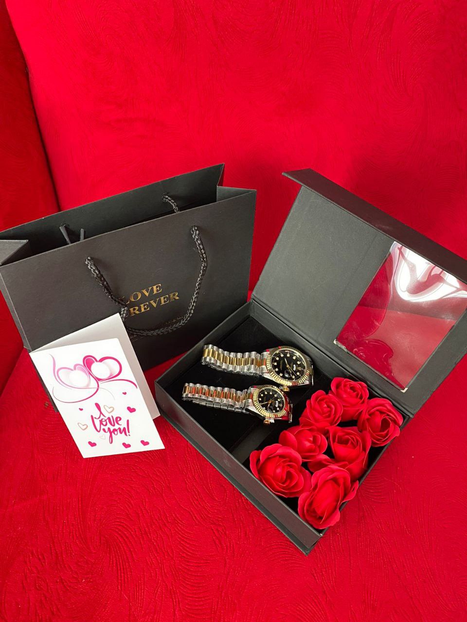 ROLEX COUPLE SET X FLOWER BOX XCARD